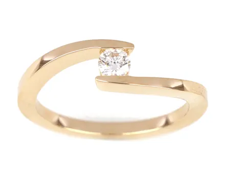 Solitaire ring, round centre stone, Ref. SJR44560